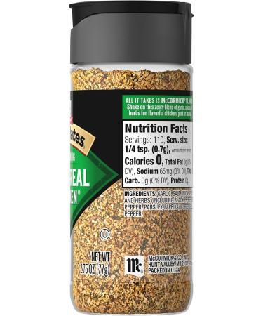 Grill Mates Montreal Chicken Seasoning 2.75 Oz - Buy Online on GoSupps.com