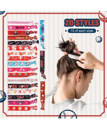200 Pcs Baseball Hair Accessories - Baseball Hair Ties, Scrunchies for Girls, Women, Players, and Teams - Buy Online on GoSupps.com