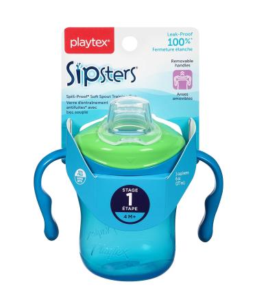 Playtex Sipsters Stage 1 6oz Spill-Proof Soft Spout Sippy Cup - 1 Count | Leak-Proof & Break-Proof Design (Color May Vary) - Buy Online on GoSupps.com