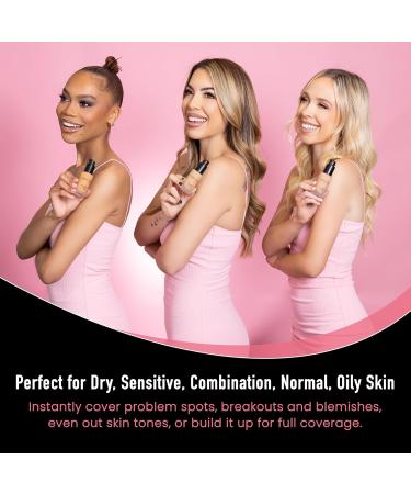 Frankie Rose Cosmetics Matte Perfection Foundation Makeup Long-Lasting Hydrating Foundation for Semi-Matte Finish - Foundation Full Coverage for All Skin Types - (Latte) 1.0 US fl oz / 30 ml - Buy Online on GoSupps.com