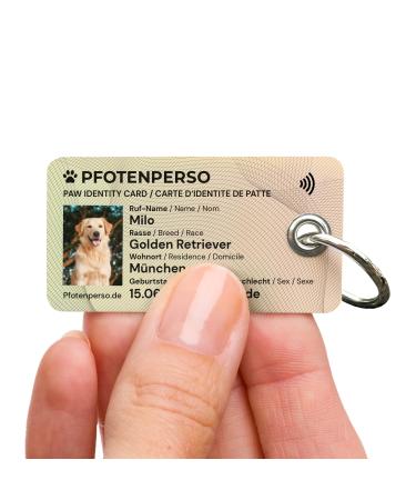 Pfotenperso dog ID card with NFC chip - dog tag address tag personalized - animal ID card with photo and QR