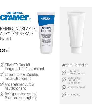 CRAMER Acrylic Star Polish 2-in-1 100ml | Acid-Free Cleaner for Acrylic Polyester Fiberglass & Bathroom Use - Buy Online on GoSupps.com