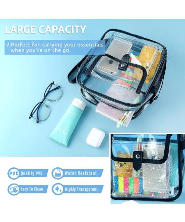 Spodears Clear Stadium Crossbody Purse - Small Tote Bag for Events - Black - Buy Online on GoSupps.com