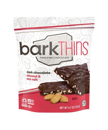 barkTHINS Dark Chocolate Almond with Sea Salt, 4.7 Ounce (Pack of 6)