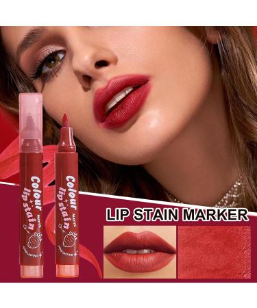 Lipstick Highlighter Matte Red Tinted Applicator Smudge Resistant Long Lasting Tinted Lip Color for Women and Girls - Buy Online on GoSupps.com