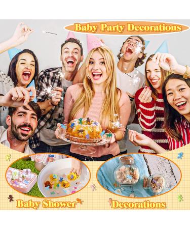 Selizo 100pcs Mini Plastic Babies Small King Cake Figurines for Baby Shower Games Bulk Pack in 10 Colors 100 Pieces - Buy Online on GoSupps.com