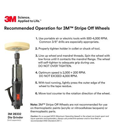 Cubitron 3M Stripe Off Wheel Adhesive & Decal Remover - 4 x 5/8 - 07499 (Pack of 1) - Buy Online on GoSupps.com