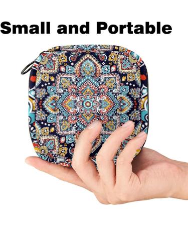 Stylish Storage Bags for Women's Bandages | Bohemian Flower Pattern | Portable Menstrual Pad & Tampon Organizer | Perfect for School & Office - Buy Online on GoSupps.com
