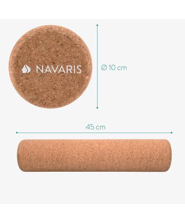 Navaris Cork Roller - Medium 4 x 18 - Fitness Sport Yoga Tube for Legs, Back, Muscles - Buy Online on GoSupps.com