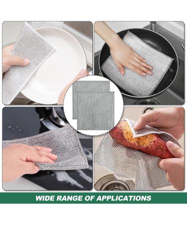 Wire Dishwashing Rags for Wet and Dry 15 Pcs Non Scratch Wire Dishcloth Multipurpose Wires Dishwashing Rag Dish Washing Cloths for Dishes Sinks - Buy Online on GoSupps.com
