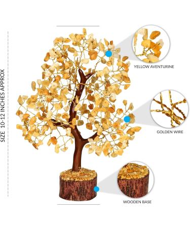 PYOR Aventurine Yellow Feng Shui Money Tree Crystals - Good Luck Energy Gemstones for Spiritual Decor - Buy Online on GoSupps.com