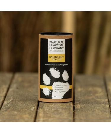 The Natural Charcoal Company Canine Gut Health - Organic Granulated Charcoal Powder Supplement for Dogs - Reduce Bad Breath Supports Digestion Gas Relief - 200g - Buy Online on GoSupps.com