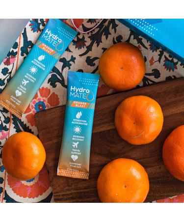 HydroMATE Electrolyte Powder Drink Mix Packets - 30 Count Pack of 1, Low Sugar Hangover Recovery & Hydration Accelerator with Vitamin C - Orange Flavor - Buy Online on GoSupps.com