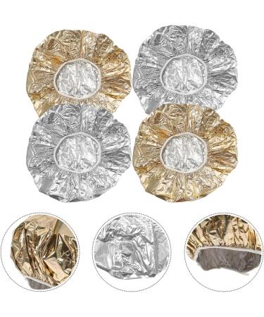 Lot de 4 Bonnets en Aluminium pour Soin Capillaire Profond Isolation Thermique 28 CM 2 Argent s 2 Dor s R utilisables pour Coloration Vapeur et Salon de Coiffure - Buy Online on GoSupps.com