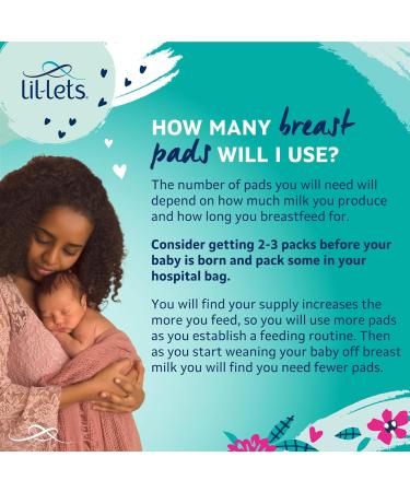 Lil-Lets Breast Pads - Ultra-Thin Absorbent & Fragrance-Free - 120 Individually Wrapped Nursing Pads for Maximum Comfort & Protection Postpartum - Buy Online on GoSupps.com