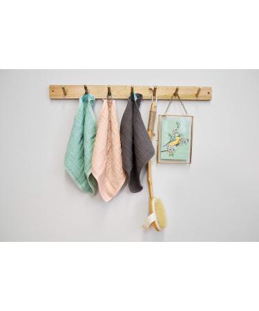 L SSIG Muslin Washcloth Cotton Set of 3 - Anthracite Wash Cloths | Eco-Friendly & Soft for Baby Care | International Shipping Available - Buy Online on GoSupps.com