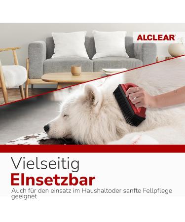 ALCLEAR 9519 Animal Hair Brush - Effortlessly Remove Pet Hair from Car Upholstery & Carpets - Red - Buy Online on GoSupps.com