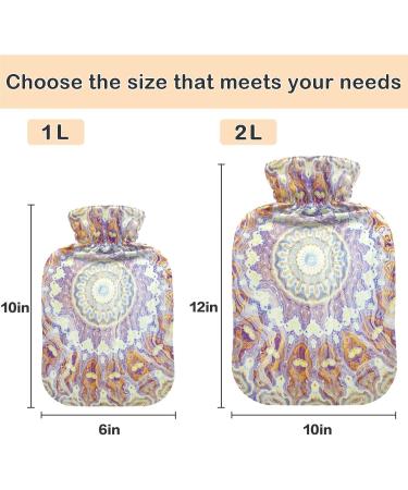 NAANLE 2L Hot Water Bottle - Mandala Marble Paisley - Pain Relief for Menstrual Cramps & Heat Therapy - Buy Online on GoSupps.com