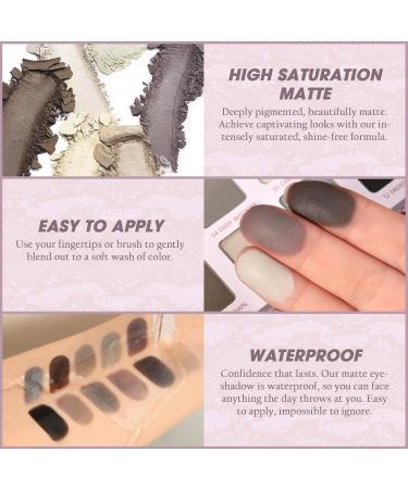 Afflano Palette de fards paupi res mats nude Brown neutre teinte froide pour le maquillage de jour de nuit tr s pigment blanc gris noir marron fard paupi res gothique smoky - Buy Online on GoSupps.com