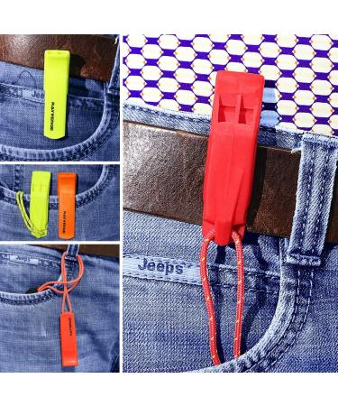 RAYVENGE Safety Whistle with Lanyard for Boating, Hiking, Kayak - Emergency Survival Signal, Red & Yellow - Buy Online on GoSupps.com