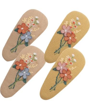 minkissy 6 Pairs hairpin vintage hair accessories kids hair clips barrettes for girls fabric hair clip rustic headband vintage snap bang hair clips for toddler girls cloth issue card child - Buy Online on GoSupps.com