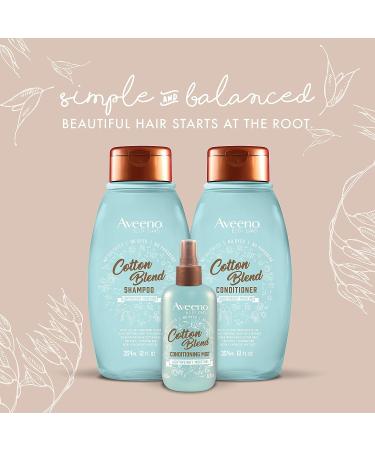 Aveeno Blend Sulfate-Free Shampoo - Gentle Cleansing for Soothed Scalp, Light Moisture with Nourishing Oat - Paraben & Dye-Free - White Cotton Scent - 12 Fl Oz - Buy Online on GoSupps.com