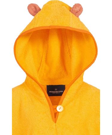 Morning Star Badeponcho 100% Cotton Hooded Towel for Kids | Oeko-Tex Baby Bathrobe - Yellow Fox | 1-3 Years - Buy Online on GoSupps.com