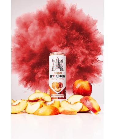 REIGN Storm Peach Nectarine Fitness & Wellness Energy Drink 12 Fl Oz - Pack of 12 - Buy Online on GoSupps.com