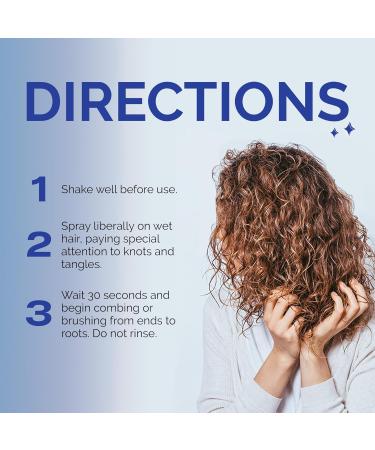 Curl Keeper Slip Hair Detangler Spray for Curly Hair 3.4 Fl Oz - Leave In Conditioner Spray for Men Women & Kids - Water-Based Detangling Spray Loosens Knots & Tangles with Aloe Vera & Silk Protein - Buy Online on GoSupps.com