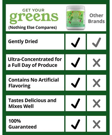 Get Your Greens Super Greens Powder - 10 Green Juice Blend, 8 Antioxidants, 6 Enzymes, 10B Probiotics - Delicious & Easy to Mix - Non-GMO & Sugar Free - Buy Online on GoSupps.com