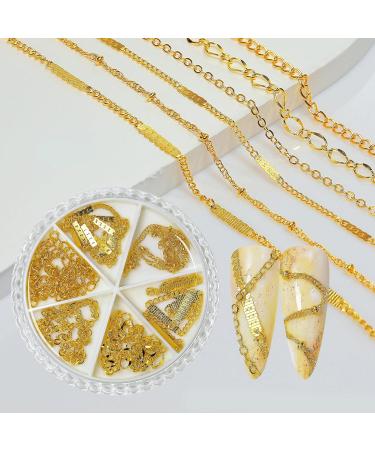 3D Nail Art Decoration Chains Metal Punk Accessory Nails Supply For Women DIY Manicure Tips Manicure Nail Tips 1 - Buy Online on GoSupps.com