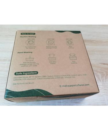 Eco-Friendly Travel Laundry Detergent Sheets - 300 Loads Plastic-Free Fresh Linen Scent | Fisroa - Buy Online on GoSupps.com