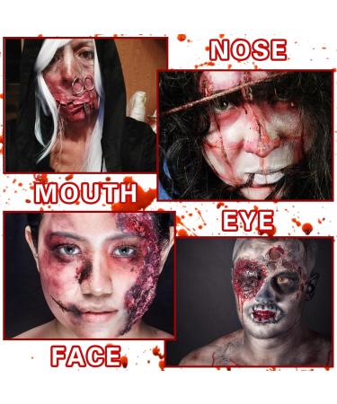 Ultimate Halloween Makeup Kit - Special Effects Zombie Makeup Fake Blood Gel Scar Wax Spatula Stickers & Sponges for Vampire Cosplay - Buy Online on GoSupps.com