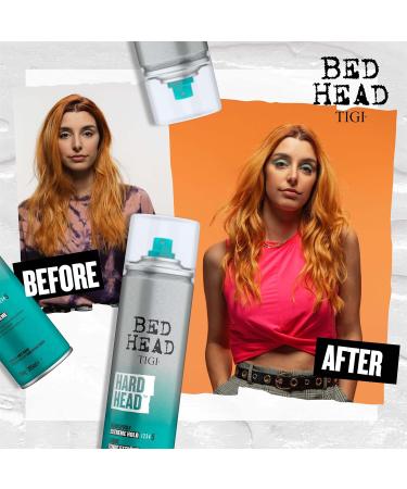 TIGI Bed Head Hard Head Hairspray for Extra Strong Hold - For All Hair Types - With Instant Dry & Natural Shine - Use on Dry Hair - Premium Hair Care Products for Women & Men - 11.7 oz (7 Pack) - Buy Online on GoSupps.com