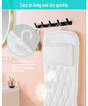 4D Air Mesh Bath Pillow with Neck and Shoulder Support - Spa Headrest for Ultimate Comfort and Relaxation | 6 Suction Cups for Women & Men - Buy Online on GoSupps.com