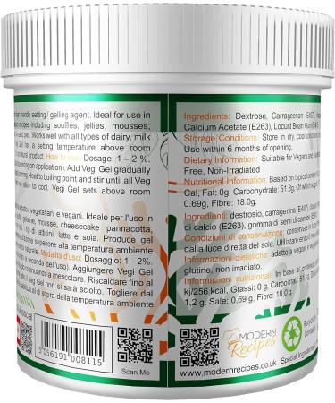 Special Ingredients Vegi Gel Premium Quality Powder 5kg Vegan Gelatine Non GMO Gluten Free - Recyclable Container Vegi Gel Vegan Gelatine 5 kg (Pack of 1) - Buy Online on GoSupps.com
