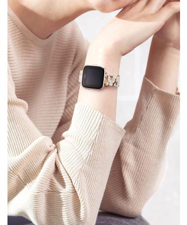 Wearlizer Resin Band Compatible with Fitbit Versa/Versa 2 /Versa Lite/Versa SE Bands for Women Men Lightweight Bracelet Replacement Wristband Strap for Versa 2 Smartwatch  Nougat White - Buy Online on GoSupps.com