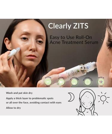 Clearly ZITS Natural Acne Spot Treatment for Face | Dries and Conceals | Fast Results with Tea Tree and Aloe Vera | Mild Moderate Hormonal Teen Severe Cystic Acne | Made in USA - Buy Online on GoSupps.com