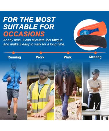 Plantar Fasciitis Heel Cups | Orthotic Inserts for Heel Pain & Achilles Tendonitis | Shock Absorbing 3/4 Arch Support Insoles - Men & Women Sizes - Buy Online on GoSupps.com