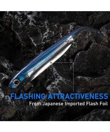 Dr.Fish Paddle Tail Swimbaits Soft Plastic Fishing Lures for Bass - 6 Pack Blue Swim Shad Minnow Lures - 2.75 to 4.75 Inches - Drop Shot & Fluke Baits - Buy Online on GoSupps.com