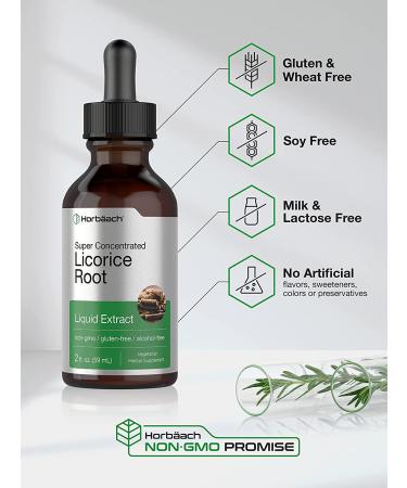 Horbaach Licorice Root Extract 2 oz | Premium Herbal Supplement - Buy Online on GoSupps.com