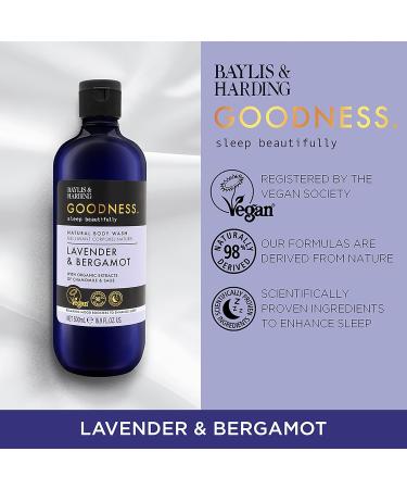 Baylis & Harding Goodness Sleep Lavender & Bergamot Body Wash 16.9 fl. oz (Pack of 4) - Vegan Friendly - Buy Online on GoSupps.com