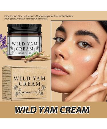 Organic Wild Yam Cream | Hydrating Night Cream for Men & Women | Natural Moisturizer - 3pcs for Soft Skin - Buy Online on GoSupps.com