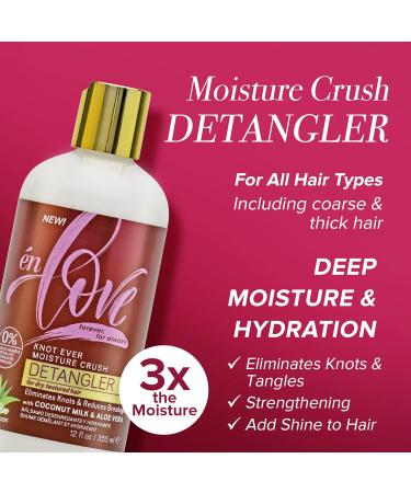 Knot Ever Moisture Crush Hair Detangler - Natural Coconut Milk & Aloe Vera for Curls | Anti-Breakage Repairs & Deep Shine | 12oz International Shipping Available - Buy Online on GoSupps.com