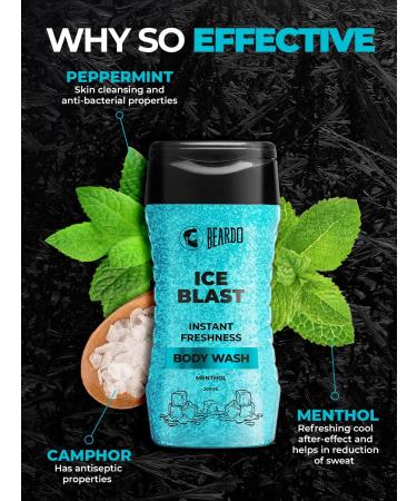 Buy Generic Ice Blast Body Wash for Men 200ml | Refreshing Menthol Shower Gel for Summer | Icy Cool Freshness & Skin Hydration - Buy Online on GoSupps.com