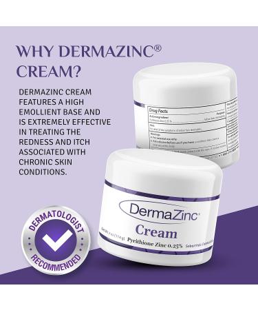 DermaZinc Therapy Cream - Skin Disorder Relief for Psoriasis, Dermatitis, Eczema - 4oz - Buy Online on GoSupps.com