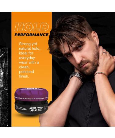 NISHMAN Aqua Gel Wax for Men B4 Fresh Look 150g Fresh Scent Natural Gloss Look Ultra Strong Hold Long Lasting Control and Definition B4 Fresh Look 150 g 1 Pack - Buy Online on GoSupps.com