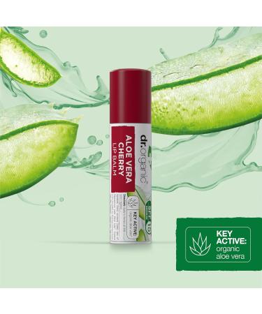 Buy Dr.Organic Aloe Vera Cherry Lip Balm 5.7ml - Moisturizing & Nourishing Lip Care | International Shipping Available - Buy Online on GoSupps.com