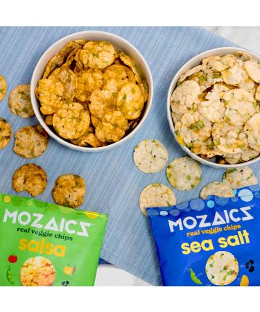 Mozaics Variety Snack Bags - Popped Veggie Chips 10-Pack (0.75 oz) | Healthy Pea Protein Crisps, Gluten-Free - Buy Online on GoSupps.com