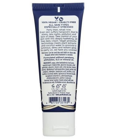 Pacifica Coconut Probiotic Water Rehab Cream - 1 fl oz Moisturizer for Hydration & Skin Repair - Buy Online on GoSupps.com